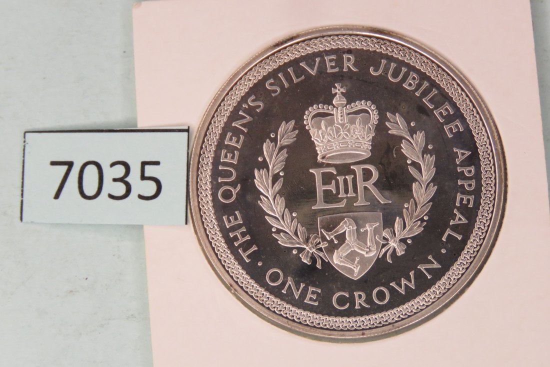  7035 Isle of Man 1977 - 1 crown - Silberjubiläum 28 g Silber 0.925   