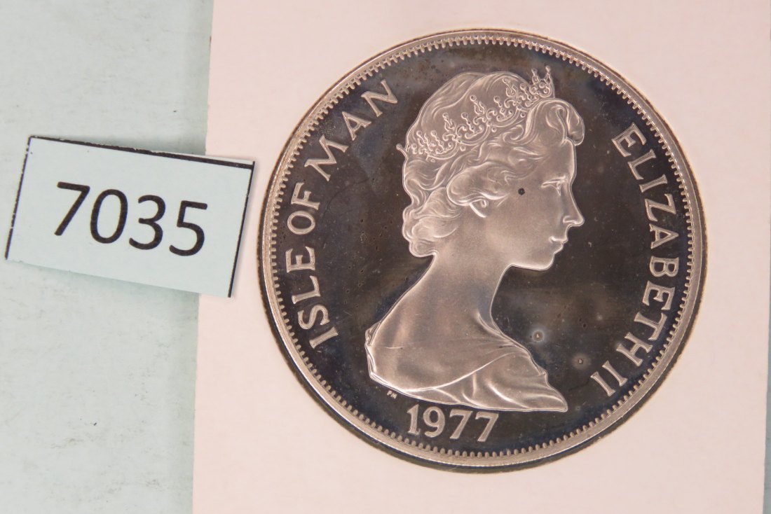  7035 Isle of Man 1977 - 1 crown - Silberjubiläum 28 g Silber 0.925   