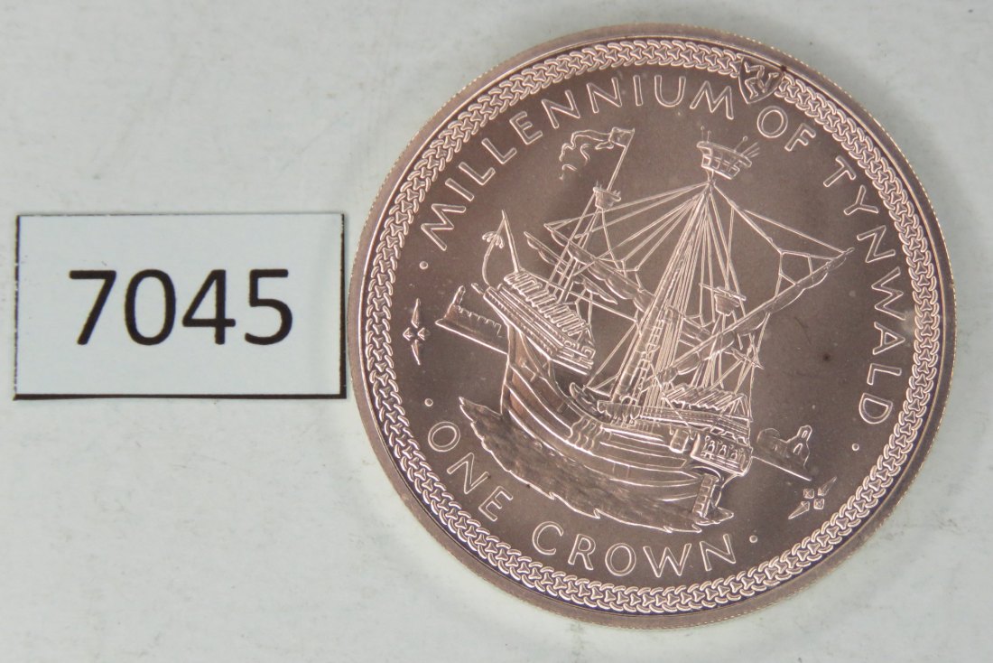  7045 Isle of Man 1979 - 1 crown - millennium of Tynwald - 28 g Silber 0.925   