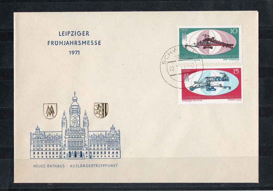  DDR 1971 Mi.1653-1654 Kompl.-Satz **Postfr.-Gestempelt auf ETB   