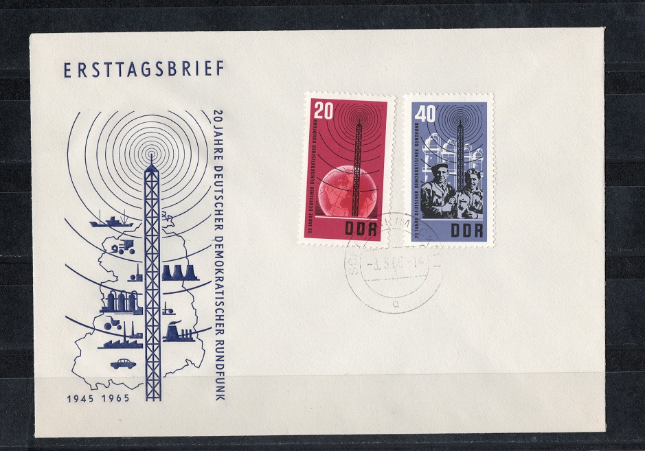  DDR 1965 Mi.1111-1112 Kompl.-Satz **Postfr.-Gestempelt auf ETB   