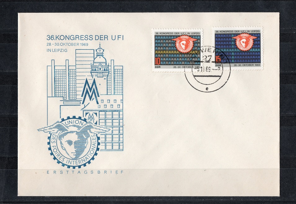  DDR 1969 Mi.1515-1516 Kompl.-Satz **Postfr.-Gestempelt auf ETB   