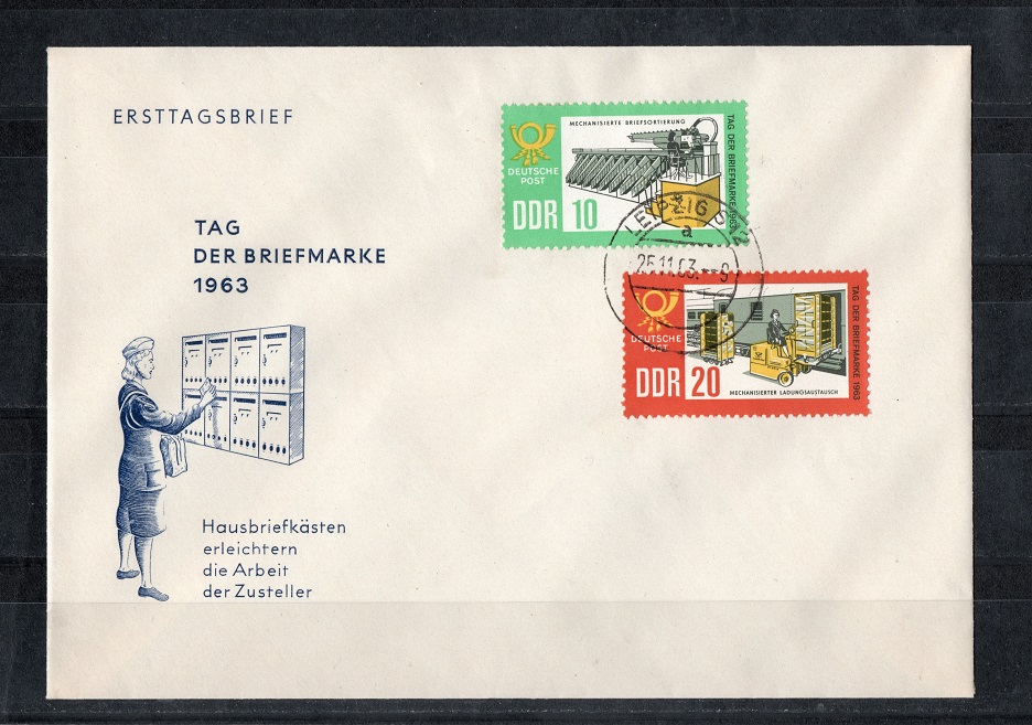  DDR 1963 Mi.998-999 Kompl.-Satz *FDC* **Postfr.-Gestempelt auf ETB   