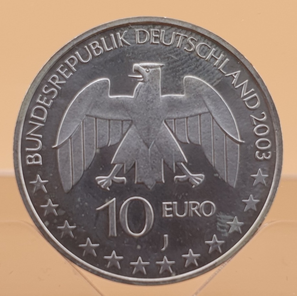  BRD 10 Euro 2003 J 200. Geburtstag Justus von Liebig Silber Münze 16,65 g. fein   