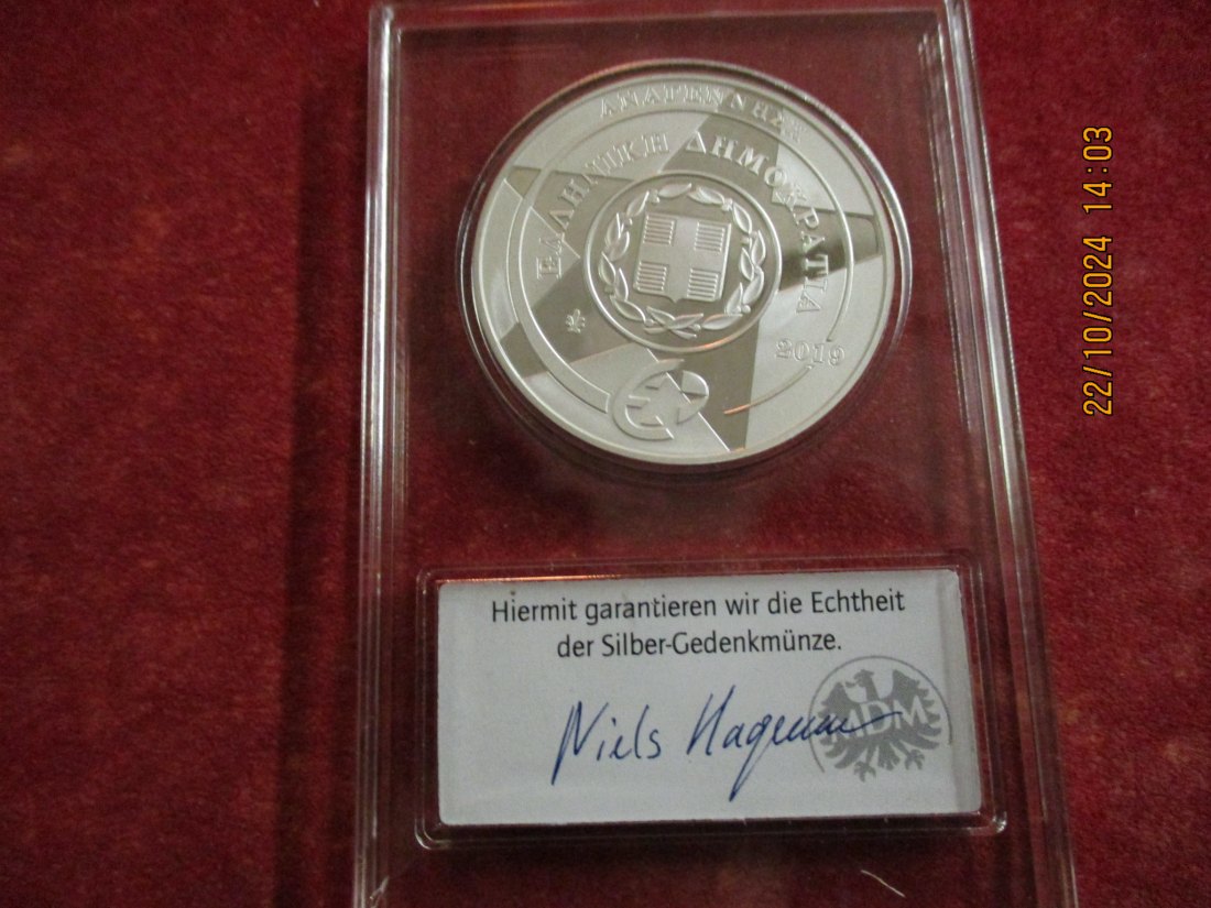  10 Euro 2019 Griechenland Silbermünze in PP   