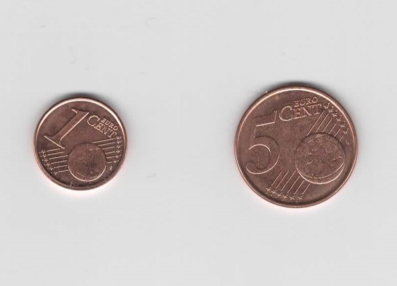  1 und 5 Cent Belgien 1999 unzirkuliert  ( A005)   