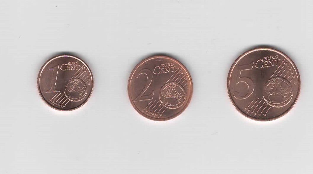  1 ,2 und 5 Cent Frankreich 2001 Unzirkuliert  ( A008)   