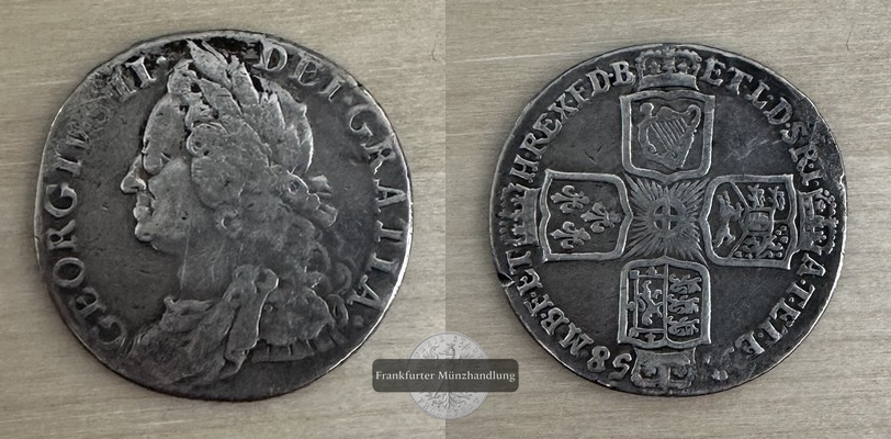  Großbritannien 6 Pence 1758  FM-Frankfurt Feingewicht: 2,775g  Silber schön/sehr schön   