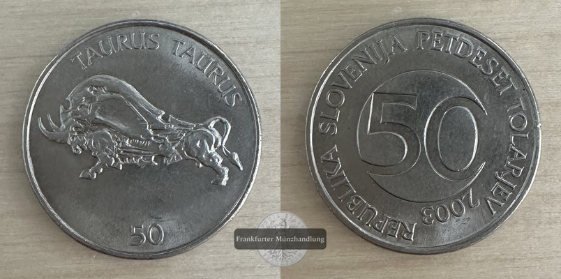  Slowenien  50 Tolarjev 2004FM-Frankfurt  Kupfer-Nickel-Legierung   