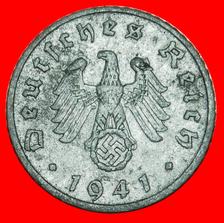  Ⰶ SWASTIKA 1940-1944:GERMANY★5 PFENNIGS 1941F BADEN-WUERTTEMBERG★THIRD REICH★LOW START ★ NO RESERVE!   