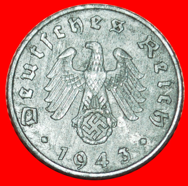  Ⰶ SWASTIKA 1940-1944:GERMANY★5 PFENNIGS 1943A PRUSSIA! THIRD REICH 1933-1945★LOW START ★ NO RESERVE!   