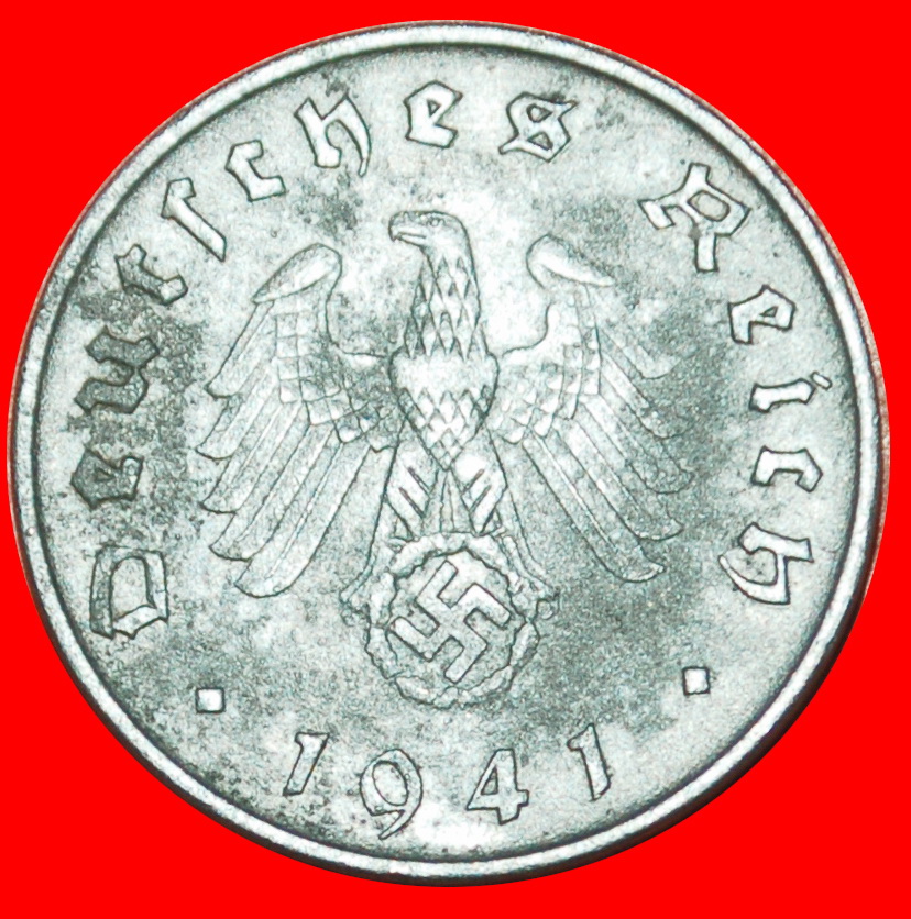  Ⰶ SWASTIKA 1940-1945: GERMANY★10 PFENNIGS 1941D BAVARIA! 3 REICH (1933-1945)★LOW START ★ NO RESERVE!   