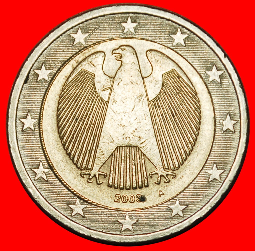  Ⰶ PHALLIC TYPE (2002-2006): GERMANY ★ 2 EUROS 2003A EAGLE!★LOW START ★ NO RESERVE!   