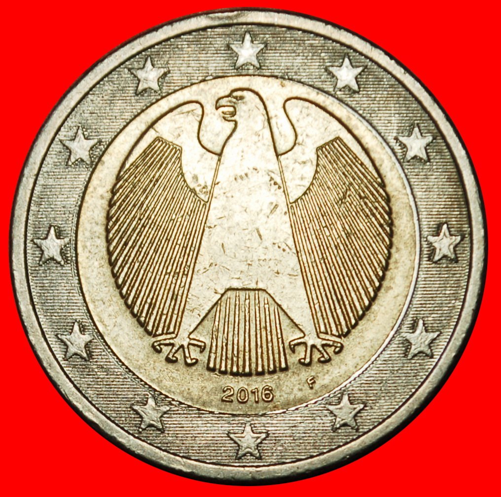  Ⰶ NON-PHALLIC TYPE (2008-2024): GERMANY ★ 2 EUROS 2016F BADEN-WUERTTEMBERG! ★LOW START ★ NO RESERVE!   