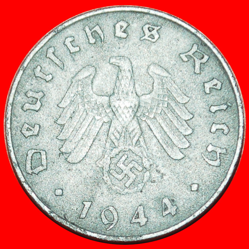  Ⰶ SWASTIKA 1940-195:GERMANY★10 PFENNIGS 1944A PRUSSIA! THIRD REICH 1933-1945★LOW START ★ NO RESERVE!   