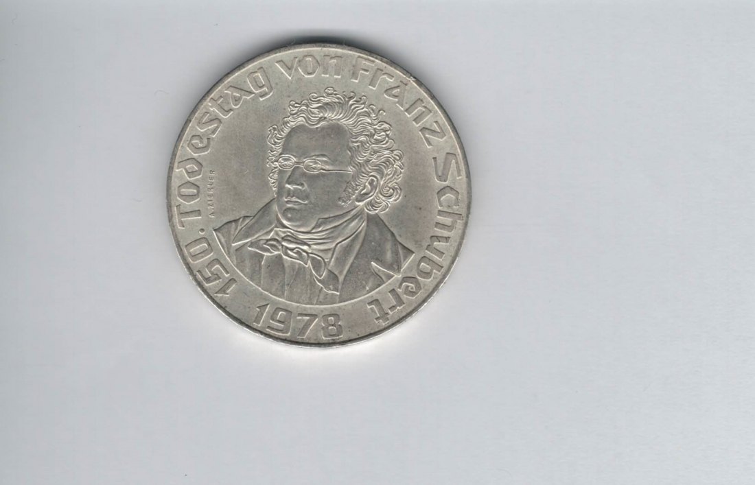  50 Schilling 1978 Franz Schubert Österreich 2. Republik silber Spittalgold9800 (4504/5)   