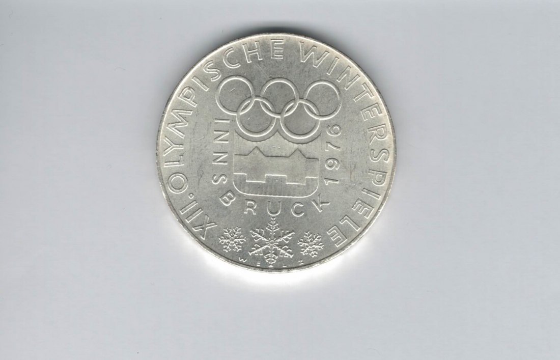  100 Schilling 1974 Olympische Winterspiele 1976 Innsbruck 15,36 Fein silber Österreich (01914/1)   