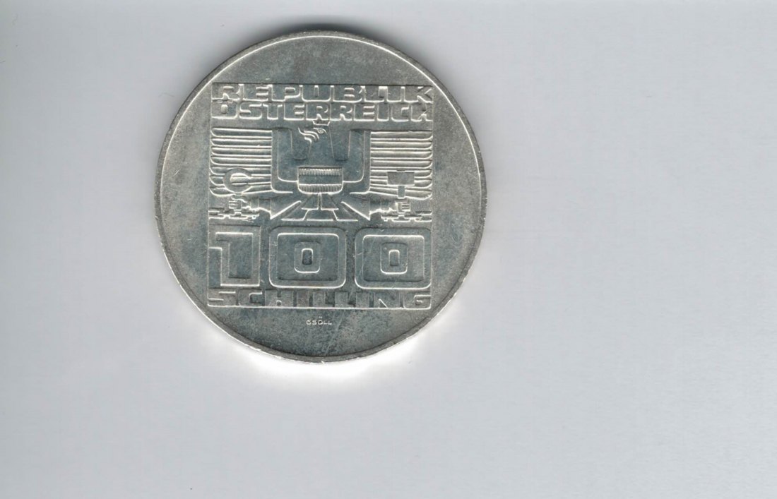  100 Schilling 1975 20 Jahre Staatsvertrag silber Österreich 2. Republik (01914/3)   