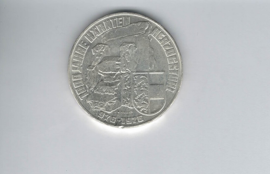  100 Schilling 1976 Kärnten Herzogstuhl 1000 Jahre Österreich 2. Republik Ag (01914/12)   