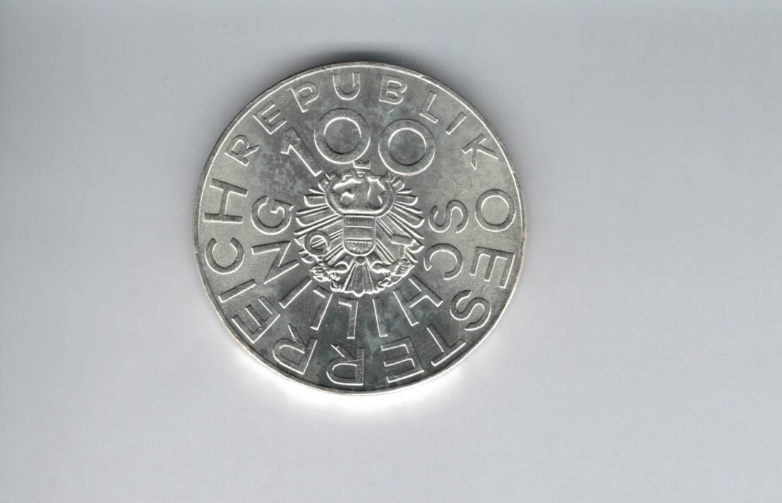  100 Schilling 1976 Johann Nestroy Österreich 2. Republik 15,36g fein Ag (01914/13)   