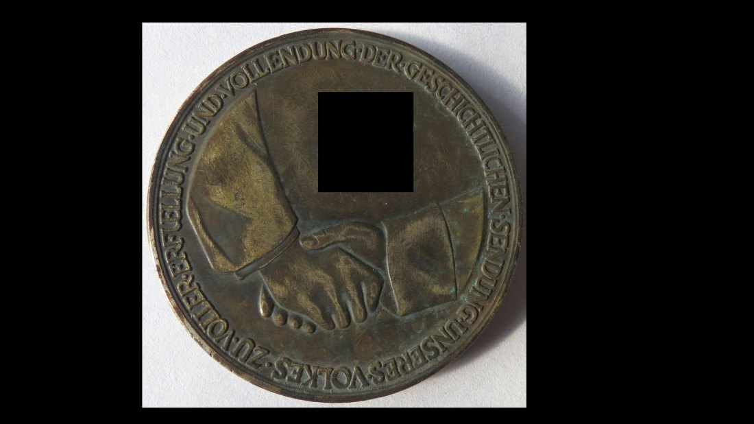  Medaille Deutschland; Drittes Reich,1934, unbekanntes Material, wohl spätere Prägung   