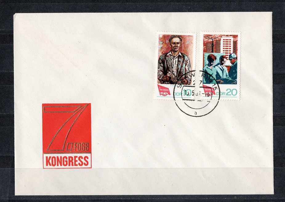  DDR 1968 Mi.1363-1364 Kompl.-Satz **Postfr.-Gestempelt auf ETB   