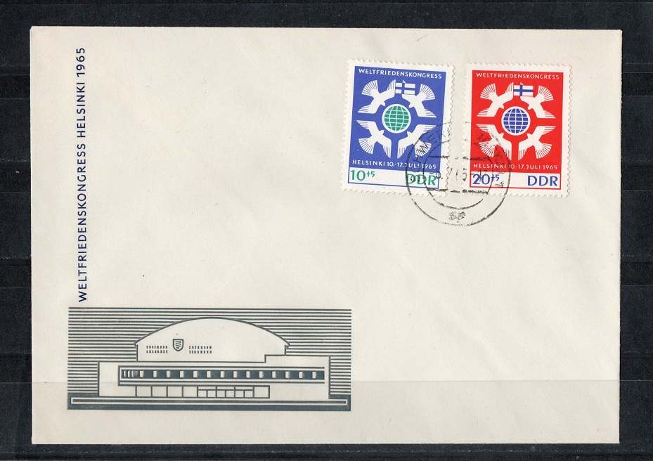  DDR 1965 Mi.1122-1123 Kompl.-Satz **Postfr.-Gestempelt auf ETB   