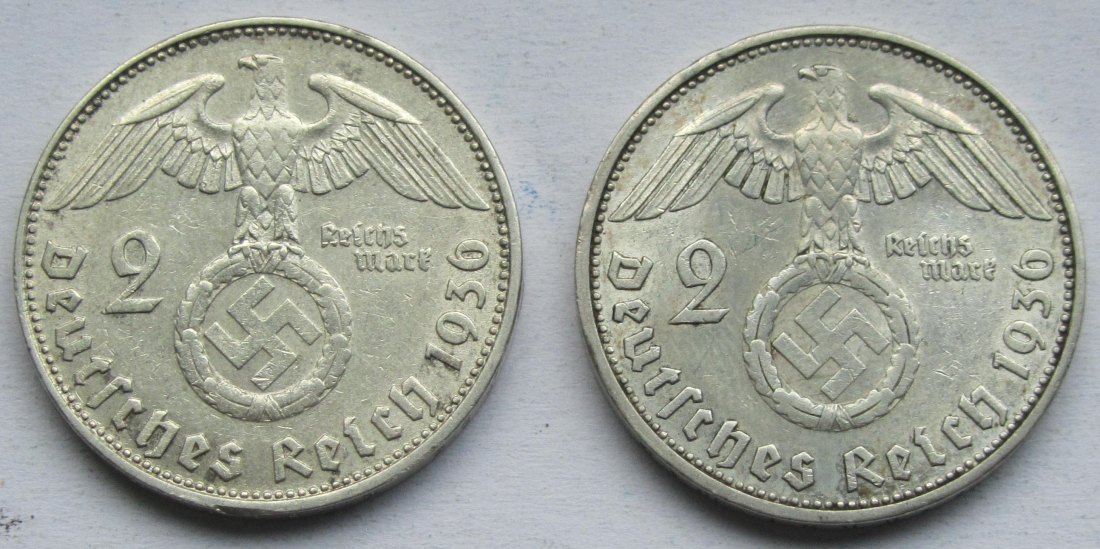  Deutsches Reich: 2 Mark 1936 D + G   