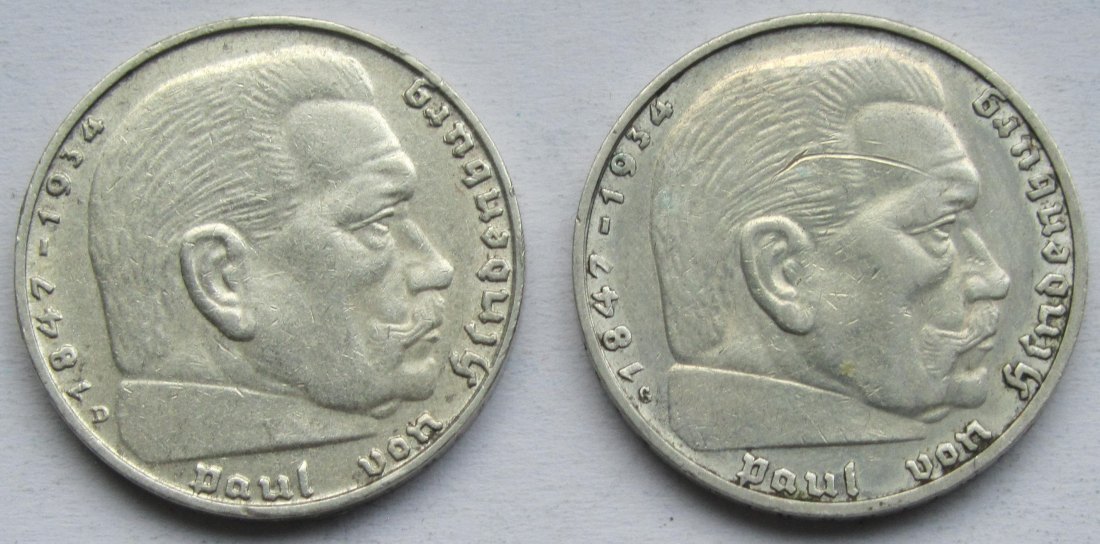  Deutsches Reich: 2 Mark 1936 D + G   