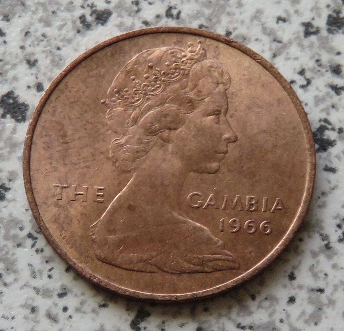  Gambia 1 Penny 1966   