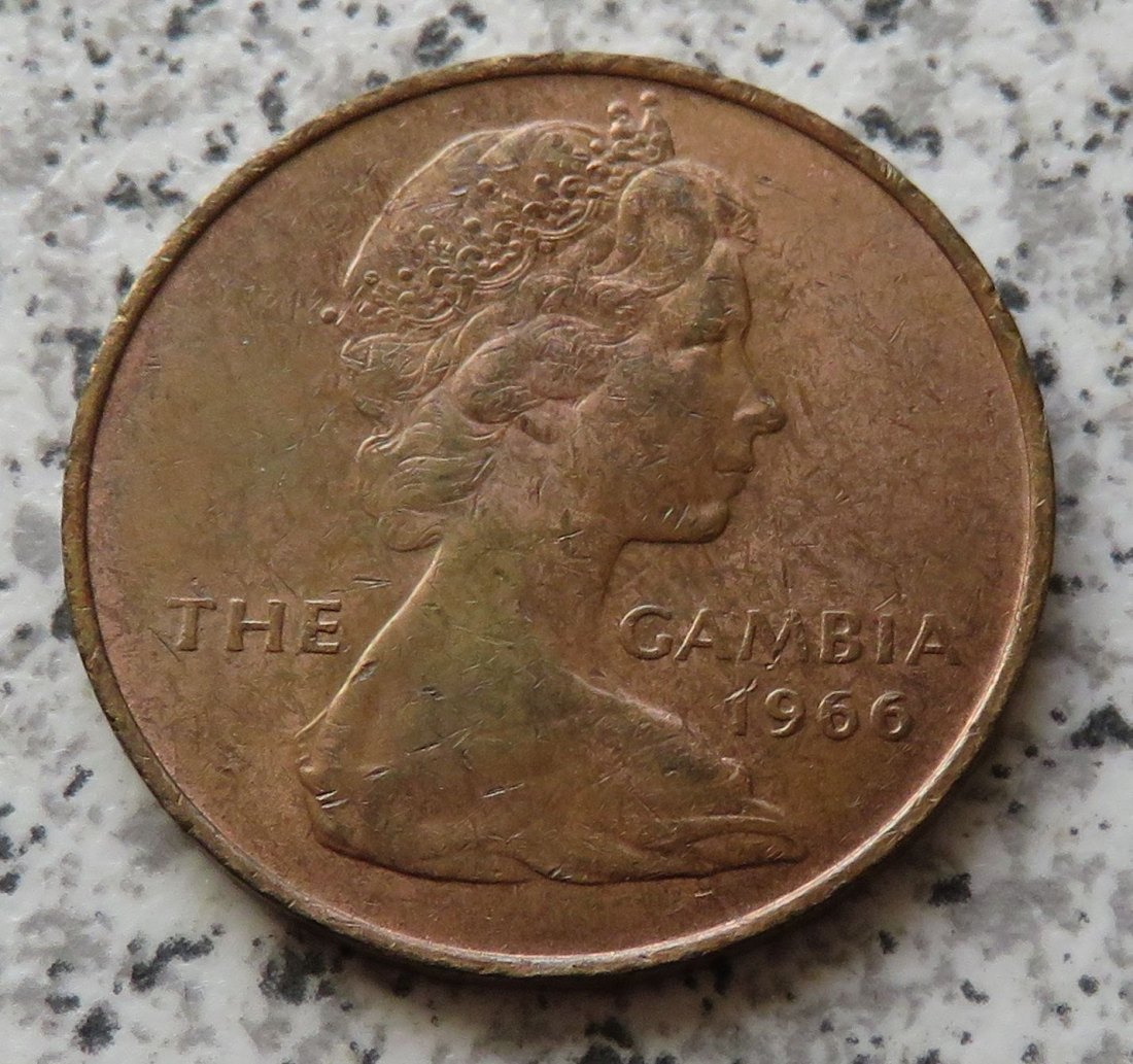  Gambia 1 Penny 1966   