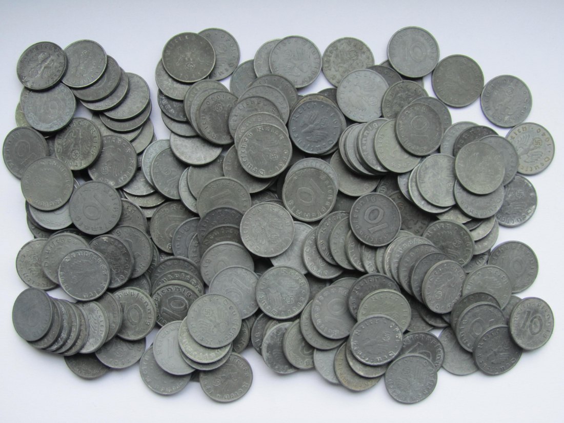  Deutsches Reich: 200 x 10 Pfennig Zink (Jaeger 371)   