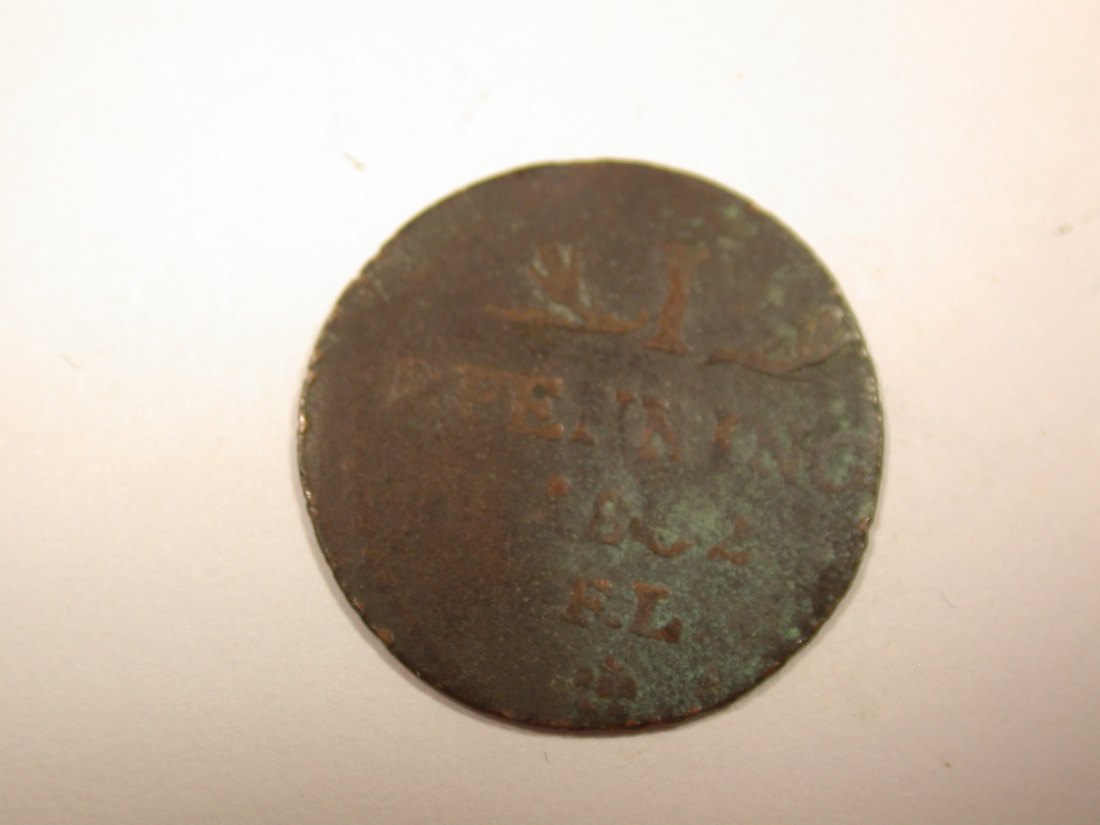  I7  Rostock 1 Pfennig 1802 in s-ss  Originalbilder   