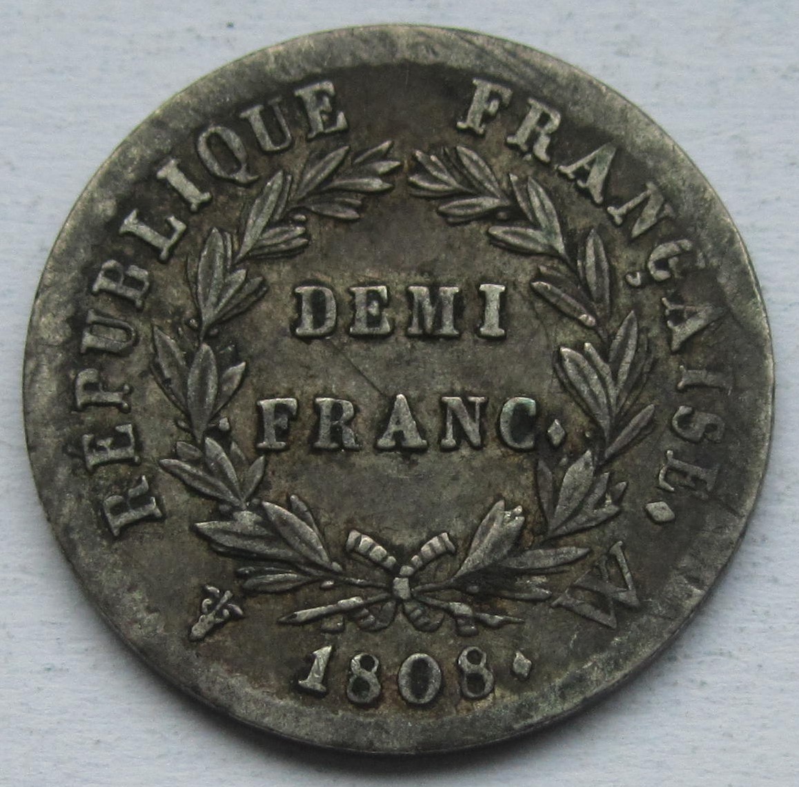  Frankreich: 1/2 Franc Napoleon 1808 W   