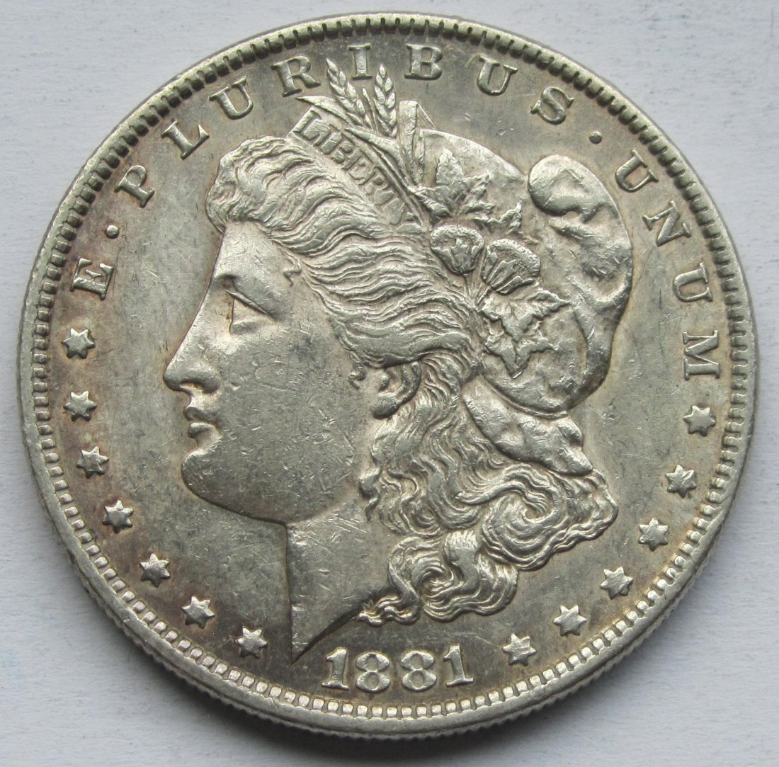  USA Vereinigte Staaten: 1 Dollar (Morgan-Dollar) 1881 O   