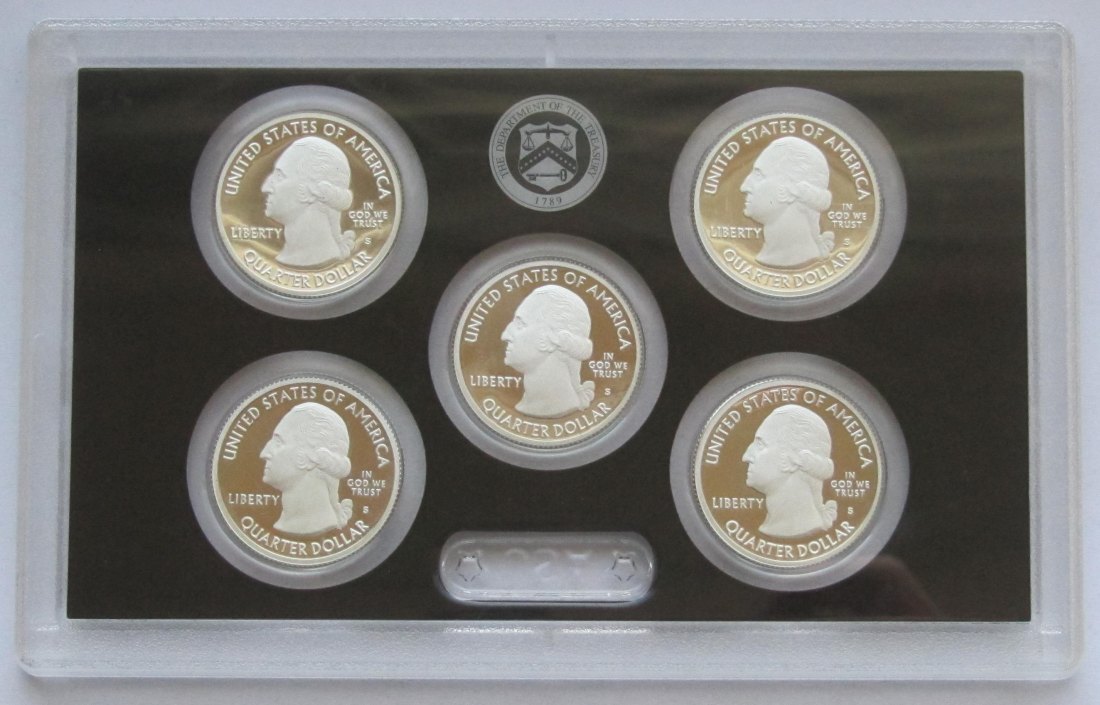  USA Vereinigte Staaten: Set America the Beautiful Silberquarters 2012, enthält 28,1 g Feinsilber   