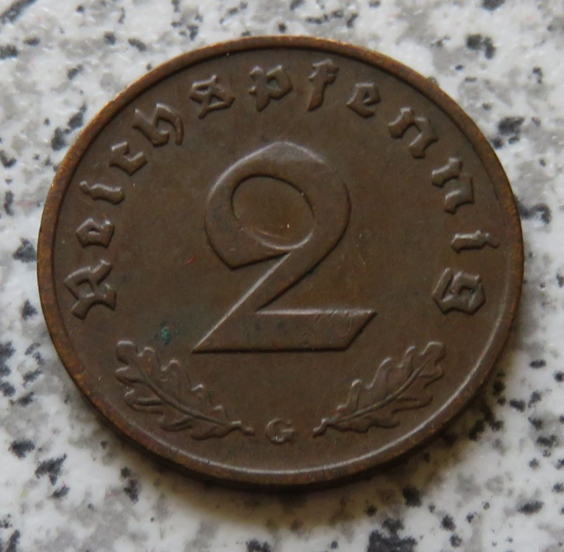  Drittes Reich 2 Reichspfennig 1937 G   