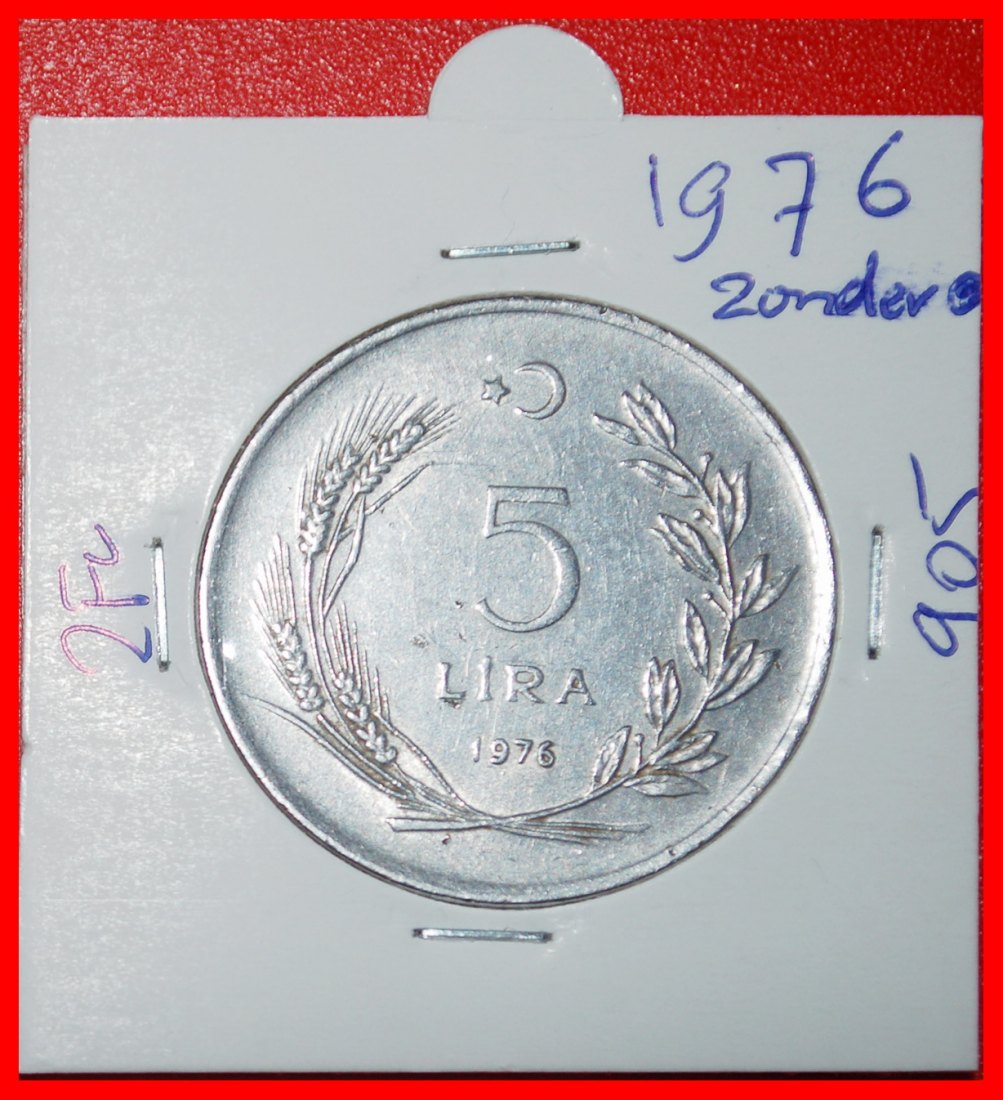  Ⰶ ATATÜRK (1923-1938): TÜRKEI ★ 5 LIRA 1976 TYP 1974-1979 FEHLER! IN PACKUNG! OHNE VORBEHALT!   