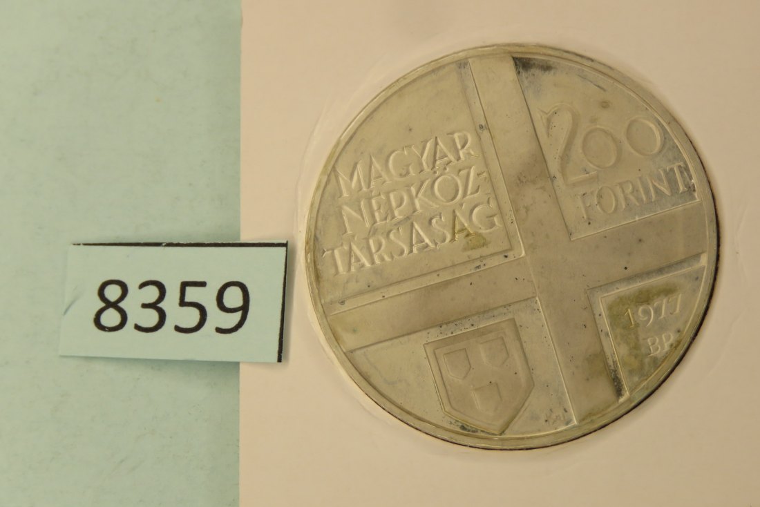  8359 Ungarn 1977  200 Forint  Adam Manyoki   28 g Silber 0.640   