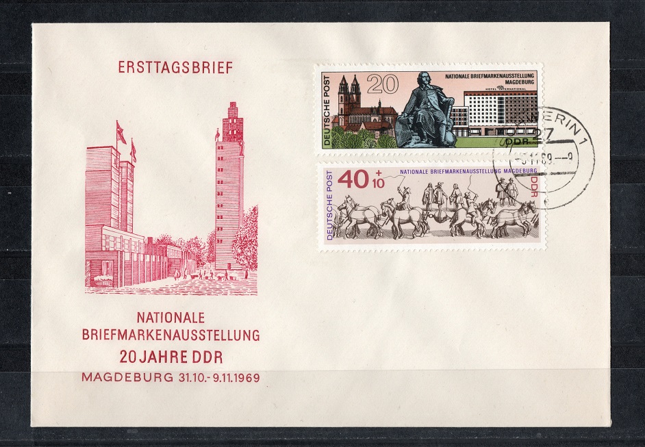  DDR 1969 Mi.1513-1514 Kompl.-Satz **Postfr.-Gestempelt auf ETB   