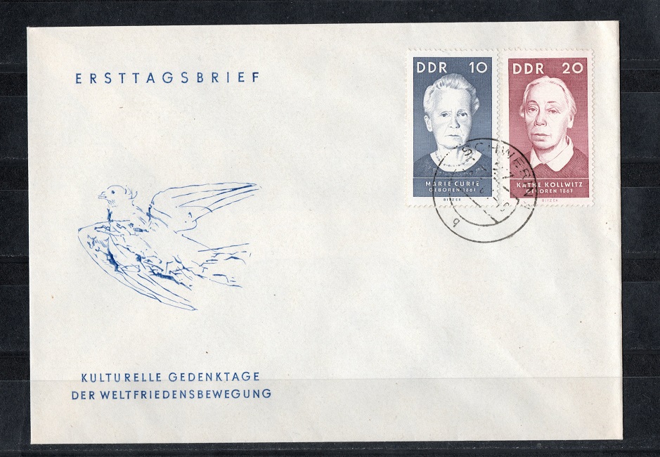  DDR 1967 Mi.1294-1295 **Postfr.-Gestempelt auf ETB   