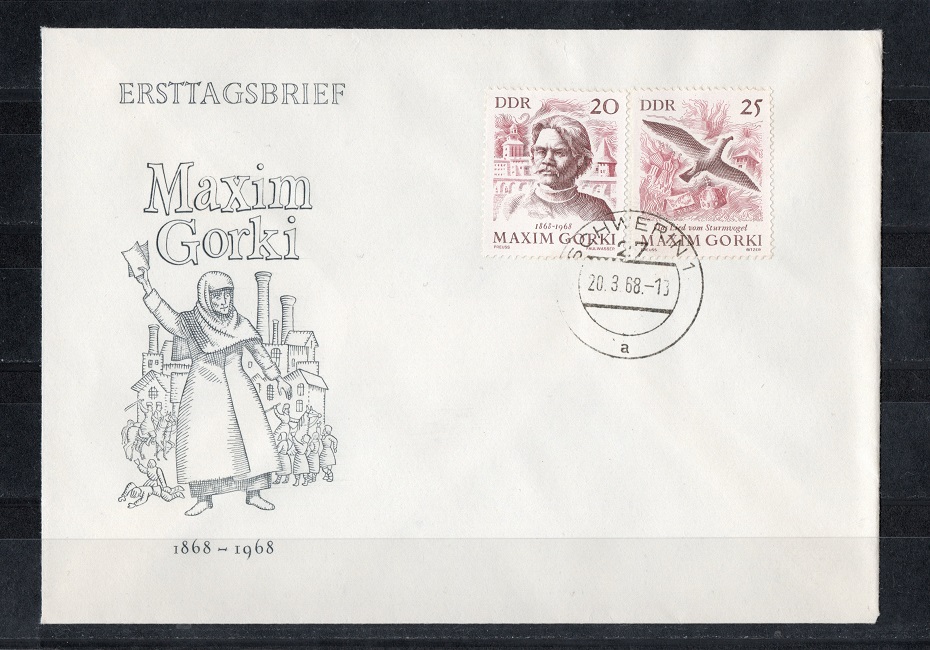  DDR 1968 Mi.1351-1352 Kompl.-Satz **Postfr.-Gestempelt auf ETB   