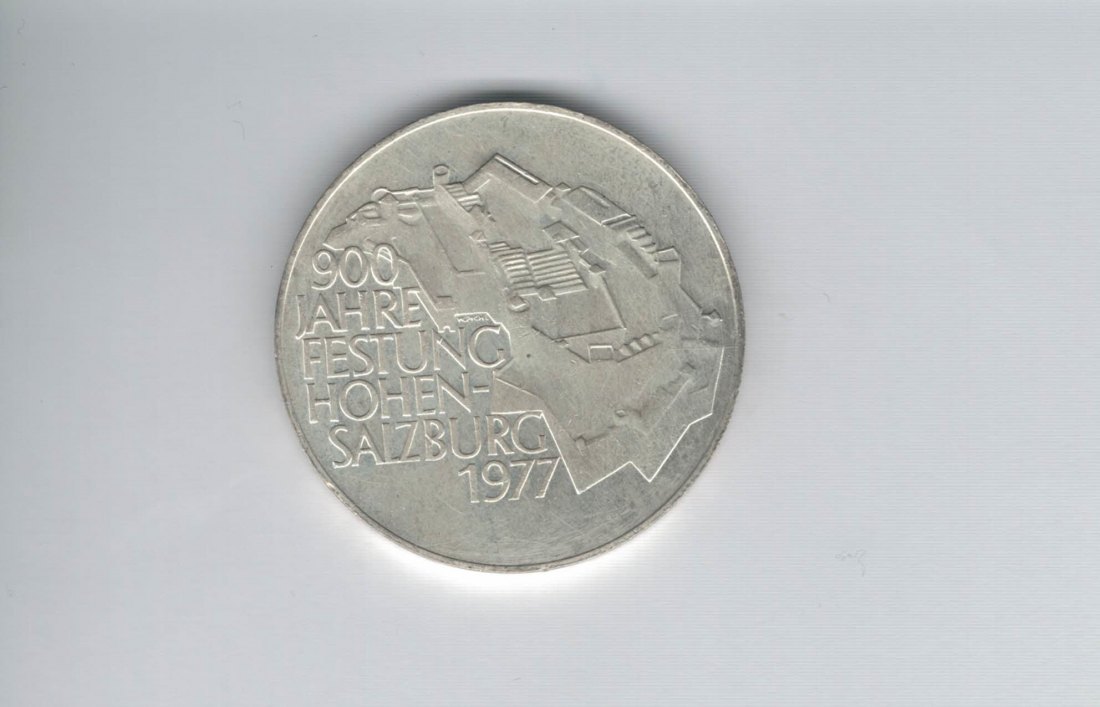  100 Schilling 1977 900 Jahre Festung Hohensalzburg silber Österreich 2.Rep (01914/15)   