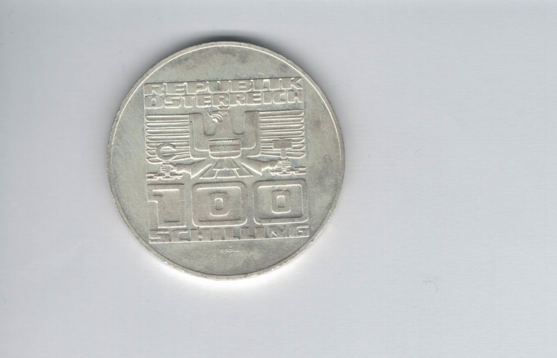  100 Schilling 1977 900 Jahre Festung Hohensalzburg silber Österreich 2.Rep (01914/15)   