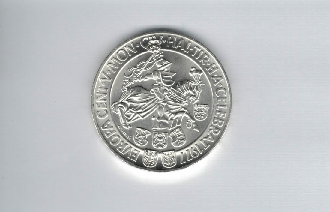  100 Schilling 1977 500 Jahre Münzstätte Hall/Tirol 15,36g fei Ag Österreich Spittalgold9800 01914/16   