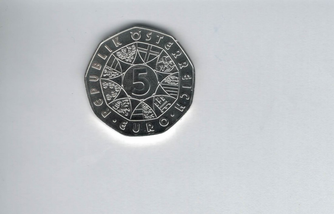  5 Euro 2005 Europahymne Österreich silber 8g Spittalgold9800 (04974/6)   