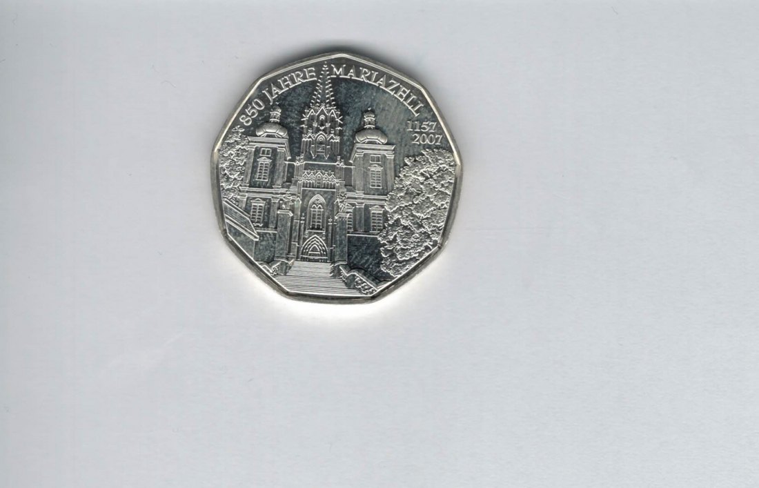  5 Euro 2007 Mariazell silber 8g Österreich Spittalgold9800 (04974/10)   