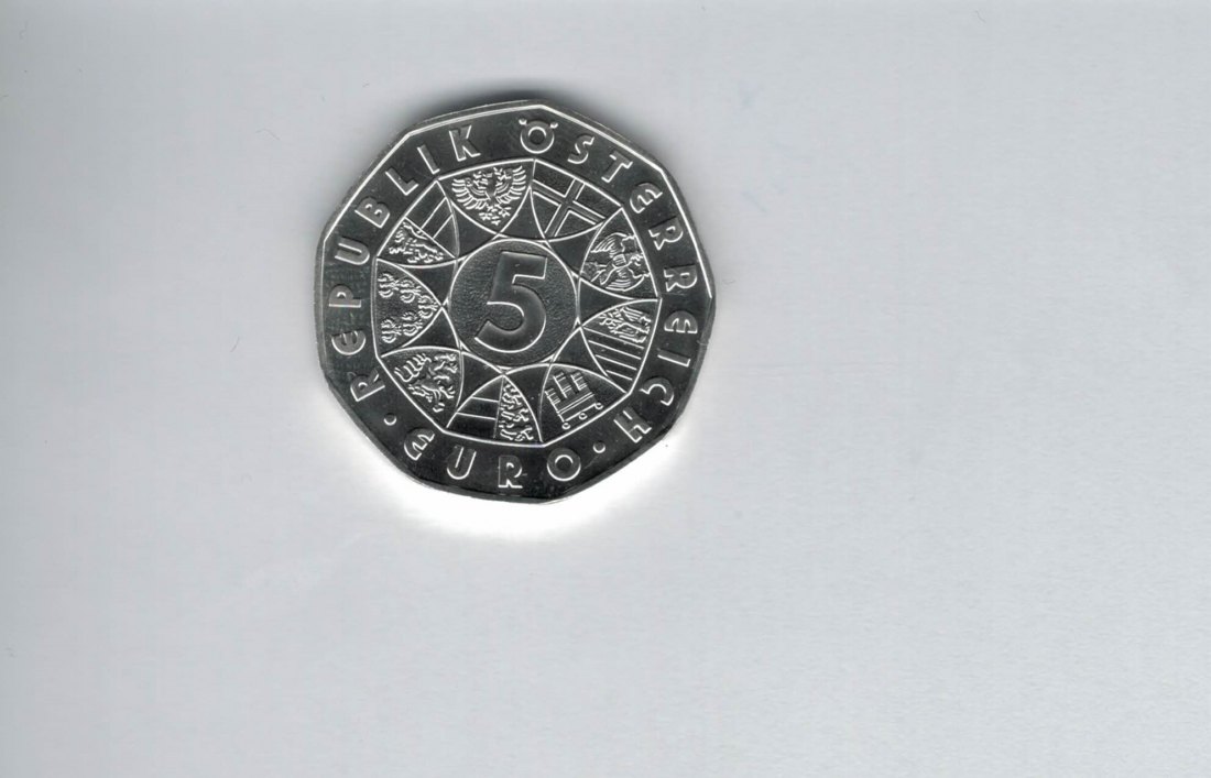  5 Euro 2010 Winterspiele Skisprung Österreich silber Spittalgold9800 (4974/16   