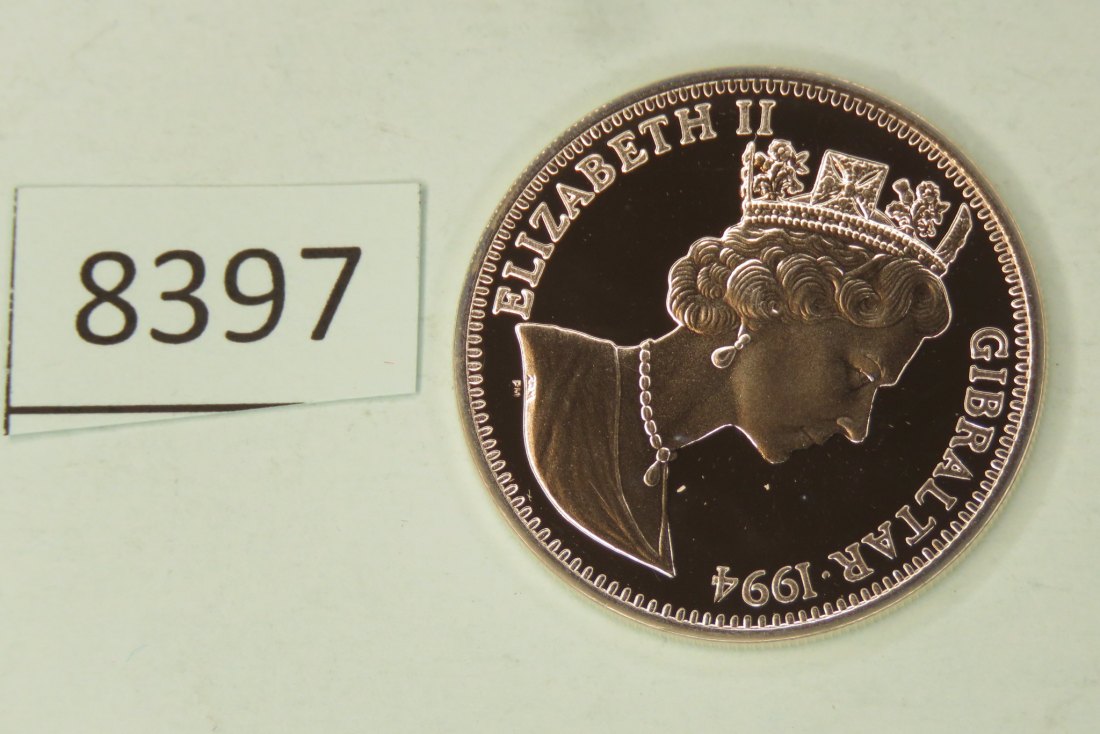  8397  Gibraltar 1994 - 14 ECU - Eurotunnel - 10 g Silber 0.925   