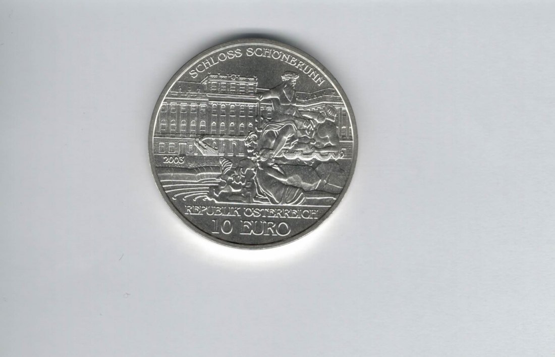  10 Euro 2003 Schloß Schönbrunn silber 925/16g Österreich Spittalgold9800 (4971/4   